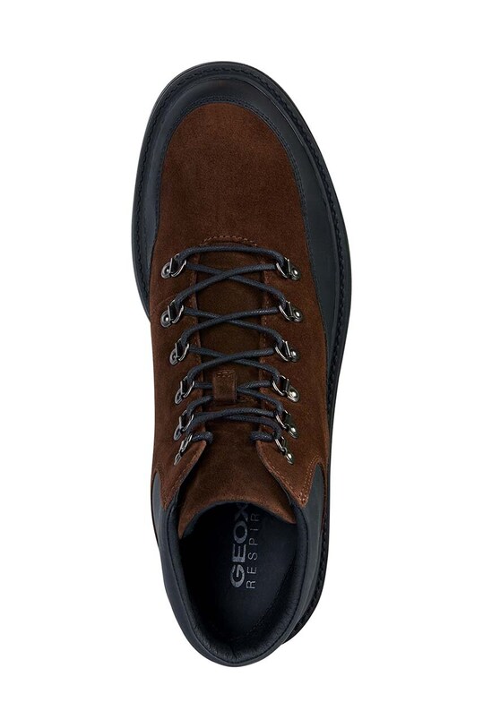 Semišové členkové topánky Geox U LAGORAI + GRIP B U36G0B.00023.C6003 hnedá
