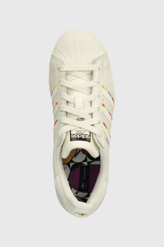 Δερμάτινα sneakers adidas Originals x Rich Mnisi, Superstar Pride Rm μπεζ ID7493
