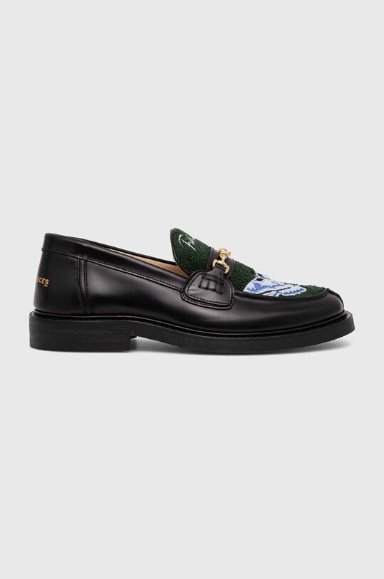 Filling Pieces mocasini de piele Loafer Polido Microbes elegant negru 44233192084
