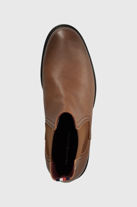 Шкіряні черевики Tommy Hilfiger COMFORT CLEATED THERMO LTH CHEL коричневий FM0FM04650