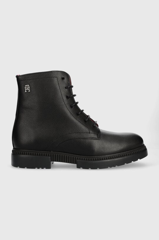 Кожаные ботинки Tommy Hilfiger COMFORT CLEATED THERMO LTH BOOT кожа чёрный FM0FM04651