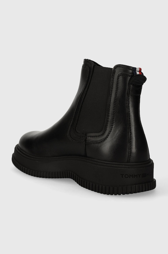 Obuwie Tommy Hilfiger sztyblety skórzane TH EVERYDAY CLASS TERMO LTH CHEL FM0FM04656 czarny