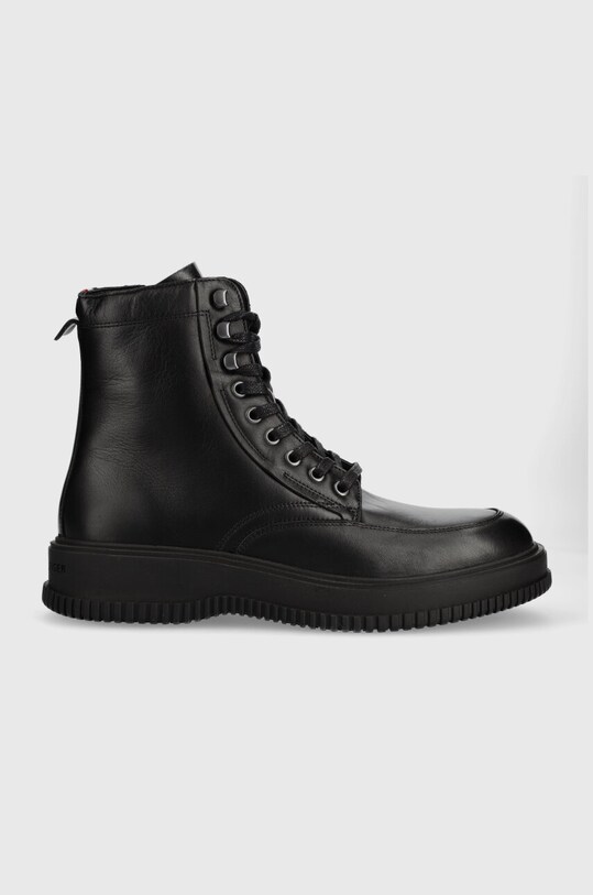 Кожаные ботинки Tommy Hilfiger TH EVERYDAY CLASS TERMO LTH BOOT кожа чёрный FM0FM04658
