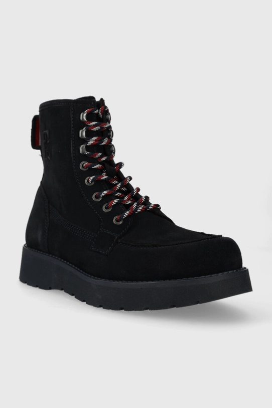 Semišové topánky Tommy Hilfiger TH AMERICAN SUEDE BOOT FM0FM04667 tmavomodrá AW23