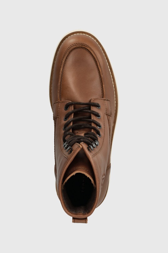 Tommy Hilfiger bőr cipő TH AMERICAN WARM LEATHER BOOT barna FM0FM04668