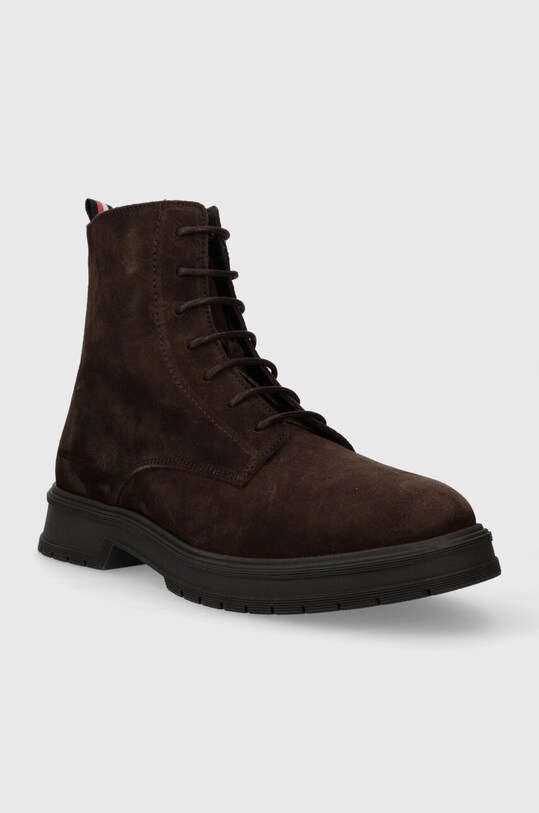 Semišové topánky Tommy Hilfiger HILFIGER CORE SUEDE BOOT FM0FM04674 hnedá AW23