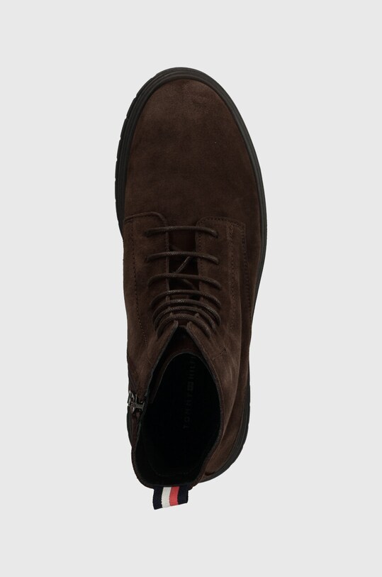 Semišové topánky Tommy Hilfiger HILFIGER CORE SUEDE BOOT hnedá FM0FM04674