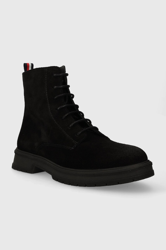 Велурени обувки Tommy Hilfiger HILFIGER CORE SUEDE BOOT FM0FM04674 черен AW23