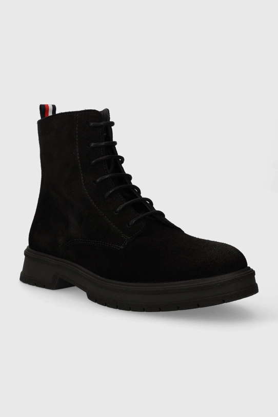 Tommy Hilfiger buty zamszowe HILFIGER CORE SUEDE BOOT FM0FM04674 czarny AW23