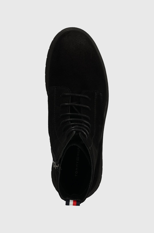 Велурени обувки Tommy Hilfiger HILFIGER CORE SUEDE BOOT черен FM0FM04674