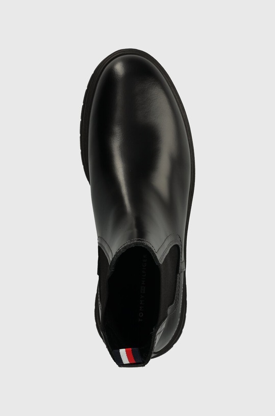 Кожени боти челси Tommy Hilfiger HILFIGER W ABRASIVATO LTH CHELS черен FM0FM04675