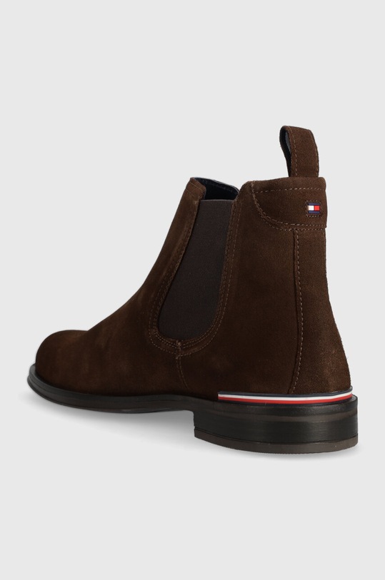 Obuwie Tommy Hilfiger sztyblety zamszowe CORE RWB HILFIGER SUEDE CHELSEA FM0FM04757 brązowy