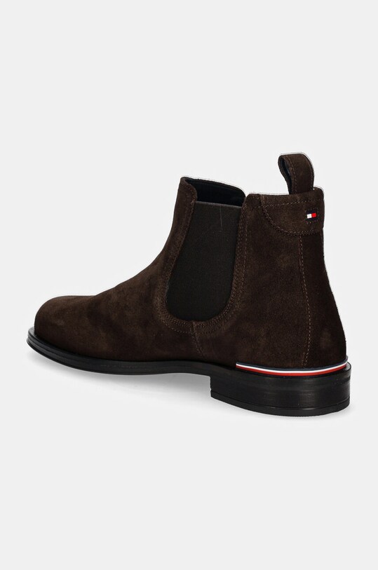 Obuwie Tommy Hilfiger sztyblety zamszowe CORE RWB HILFIGER SUEDE CHELSEA FM0FM04757 brązowy