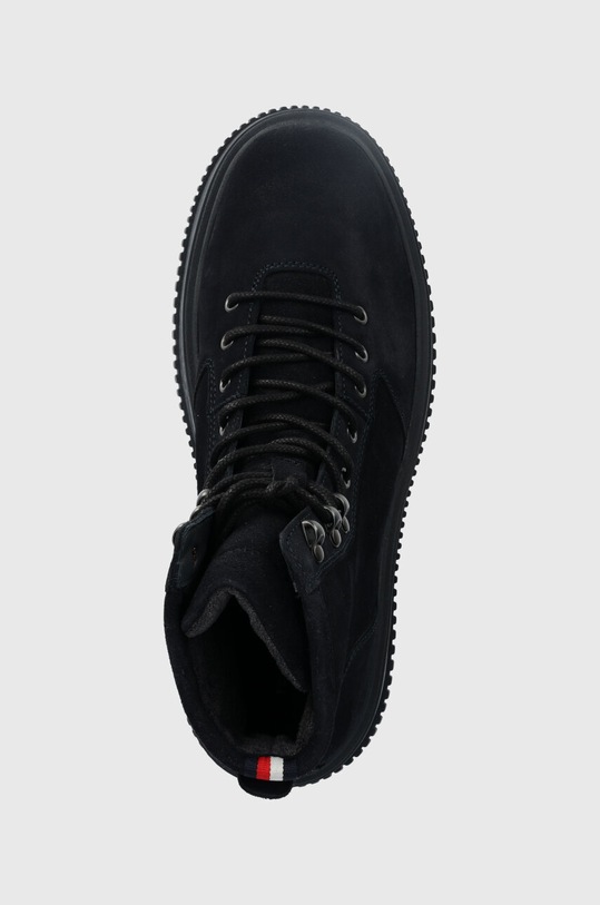 Tommy Hilfiger buty zamszowe TH EVERYDAY CLASS W SUEDE HOOKS granatowy FM0FM04762