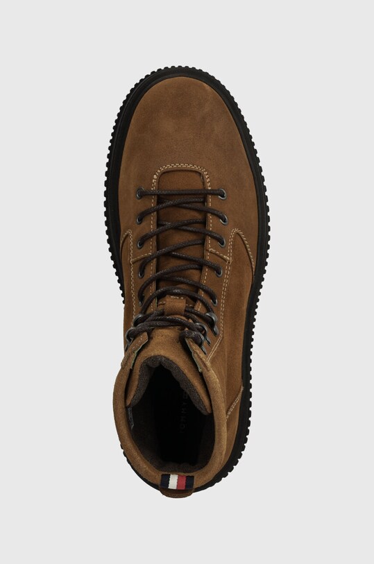 Tommy Hilfiger velúr cipő TH EVERYDAY CLASS W SUEDE HOOKS barna FM0FM04762