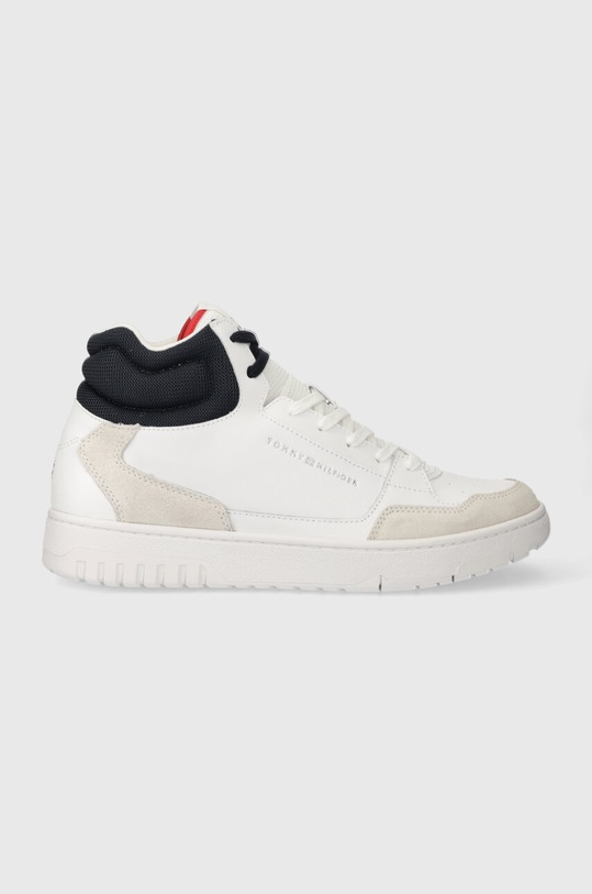 Tommy Hilfiger sneakersy TH BASKET CORE MIDCUT LTH skóra zamszowa biały FM0FM04795