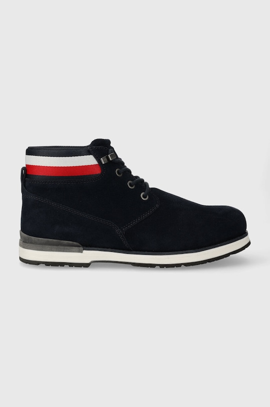 Semišové topánky Tommy Hilfiger CORE HILFIGER SUEDE BOOT nezateplené tmavomodrá FM0FM04800