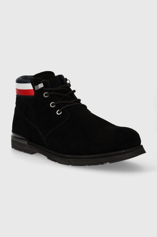 Semišové boty Tommy Hilfiger CORE HILFIGER SUEDE BOOT FM0FM04800 černá AW23