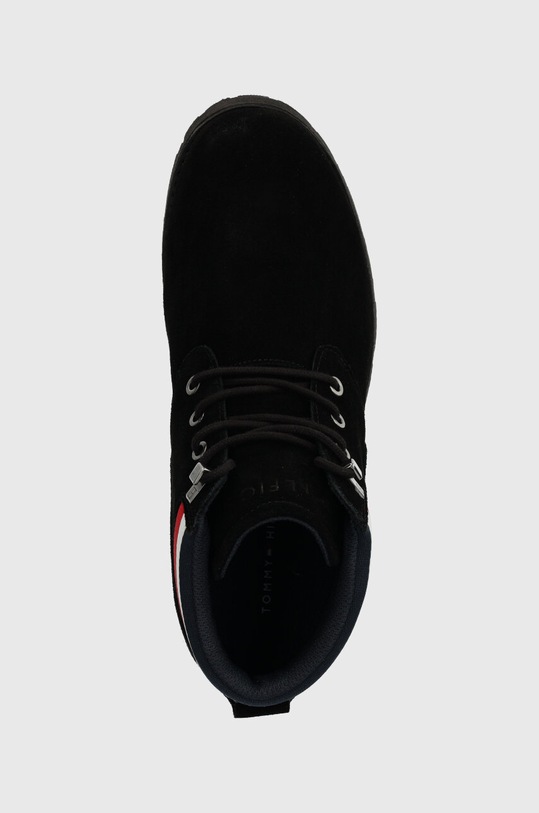 Semišové boty Tommy Hilfiger CORE HILFIGER SUEDE BOOT černá FM0FM04800