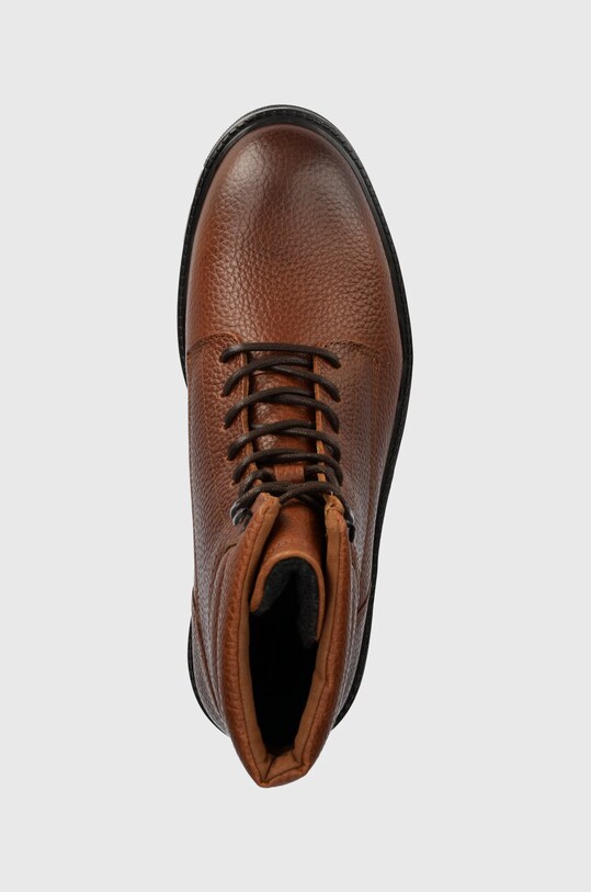 Tommy Hilfiger bőr cipő WARM PADDED LTH BOOT barna FM0FM04802