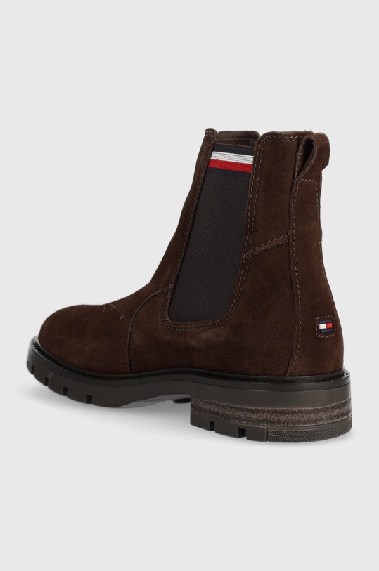 Obuwie Tommy Hilfiger sztyblety zamszowe CORPOARTE HILFIGER SUEDE CHELSEA FM0FM04803 brązowy