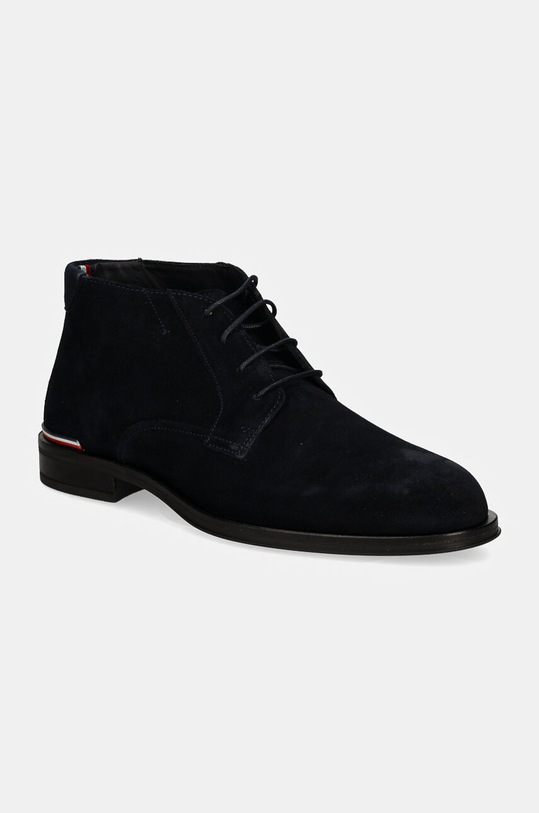 Замшевые кроссовки Tommy Hilfiger CORE RWB HILFIGER SUEDE L BOOT без утепления тёмно-синий FM0FM04805