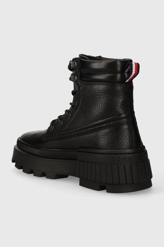 Παπούτσια Δερμάτινες μπότες πεζοπορίας Tommy Hilfiger TH ELEVATED CHUNKY W LTH BOOT FM0FM04808 μαύρο