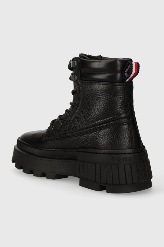 Обувки Кожени туристически обувки Tommy Hilfiger TH ELEVATED CHUNKY W LTH BOOT FM0FM04808 черен