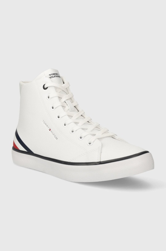 Tommy Hilfiger trampki skórzane TH HI VULC CORE LTH FM0FM04816 biały AW23