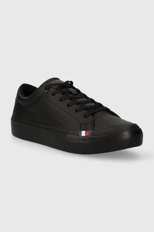 Δερμάτινα αθλητικά παπούτσια Tommy Hilfiger MODERN VULC LTH LOW WL FM0FM04819 μαύρο AW23