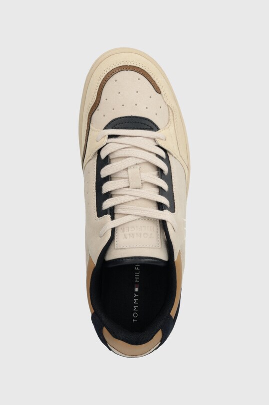 Tommy Hilfiger sneakersy zamszowe TH BASKET BETTER SUEDE MIX beżowy FM0FM04822
