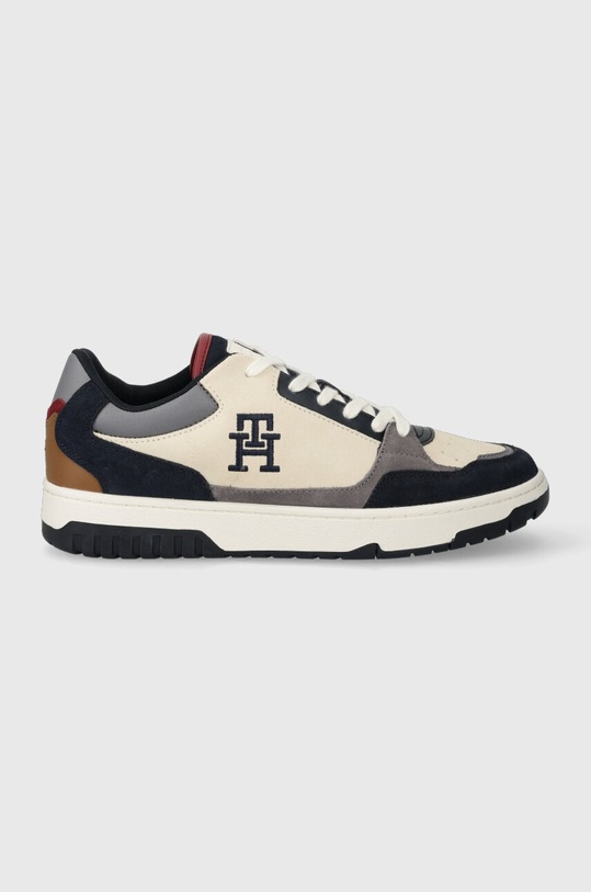 Tommy Hilfiger sneakersy zamszowe TH BASKET BETTER SUEDE MIX syntetyczny granatowy FM0FM04822