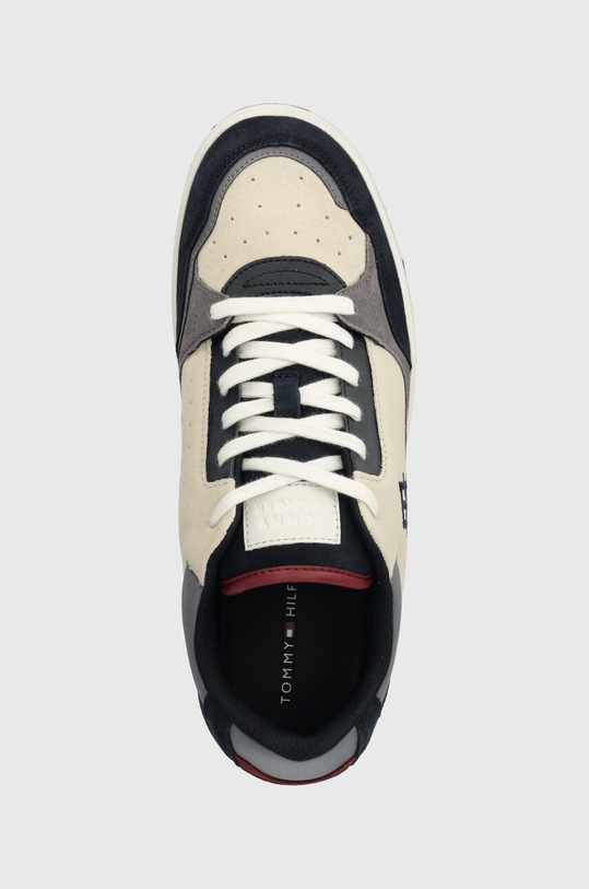 Tommy Hilfiger sneakersy zamszowe TH BASKET BETTER SUEDE MIX granatowy FM0FM04822