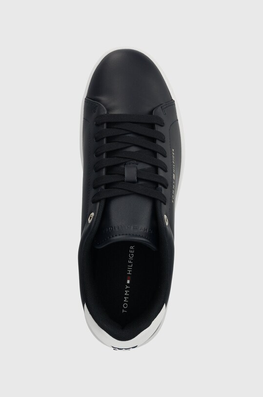 Δερμάτινα αθλητικά παπούτσια Tommy Hilfiger COURT CUPSOLE LEATHER GOLD σκούρο μπλε FM0FM04829