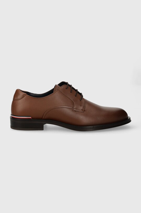 Usnjeni polškornji Tommy Hilfiger CORE RWB HILFIGER LTH SHOE Elegantno rjava FM0FM04867
