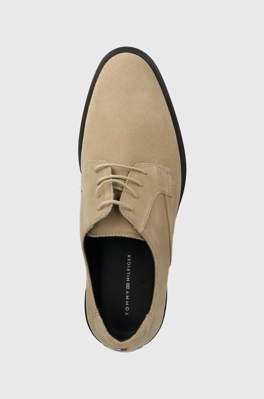 Половинки обувки от велур Tommy Hilfiger CORE RWB HILFIGER SUEDE SHOE бежов FM0FM04868