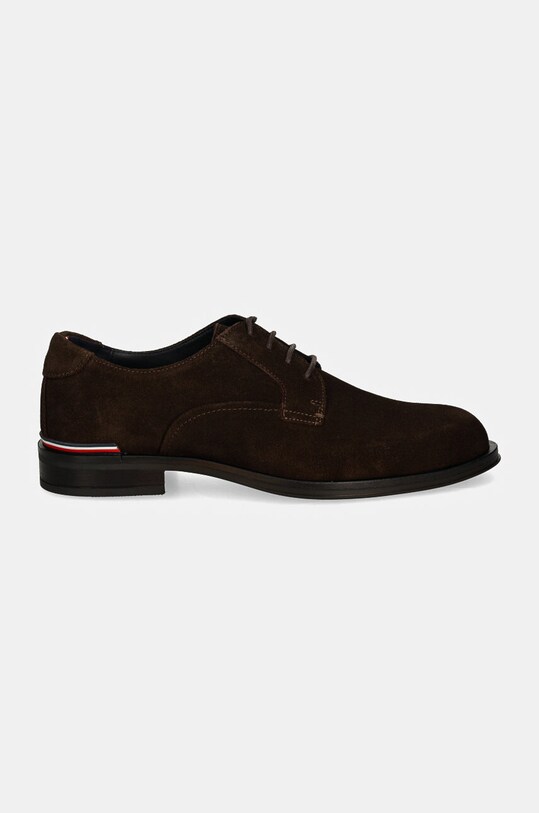 Замшеві туфлі Tommy Hilfiger CORE RWB HILFIGER SUEDE SHOE FM0FM04868 коричневий AW24