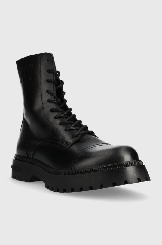 Tommy Jeans buty skórzane TJM CASUAL BOOT EM0EM01244 czarny AW23