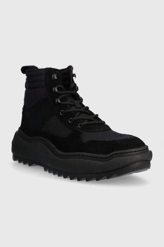 Tommy Jeans sneakersy TJM MIX MATERIAL BOOT EM0EM01245 czarny AW23