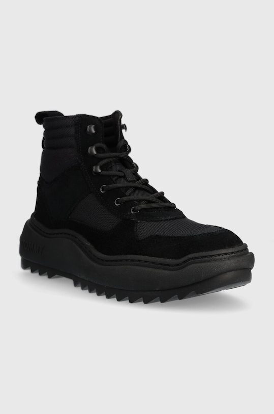 Tenisky Tommy Jeans TJM MIX MATERIAL BOOT EM0EM01245 černá AW23
