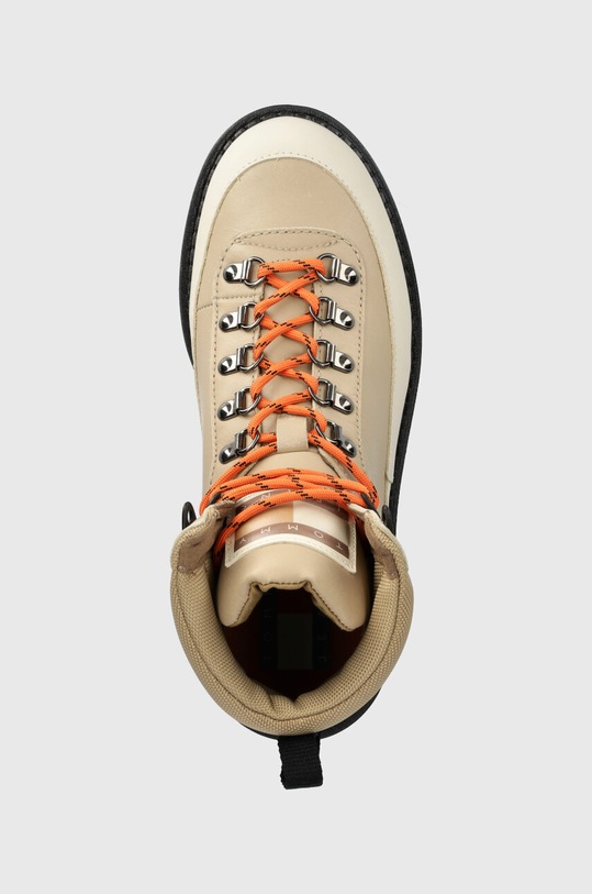 Tommy Jeans ghete de piele TJM BOOT HIKER bej EM0EM01252