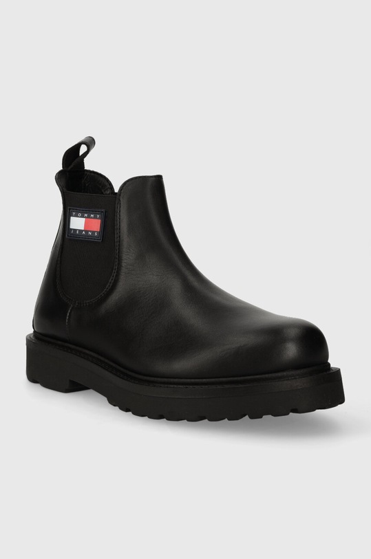 Tommy Jeans ghete chelsea de piele TJM NAPA LEATHER EM0EM01254 negru AW23