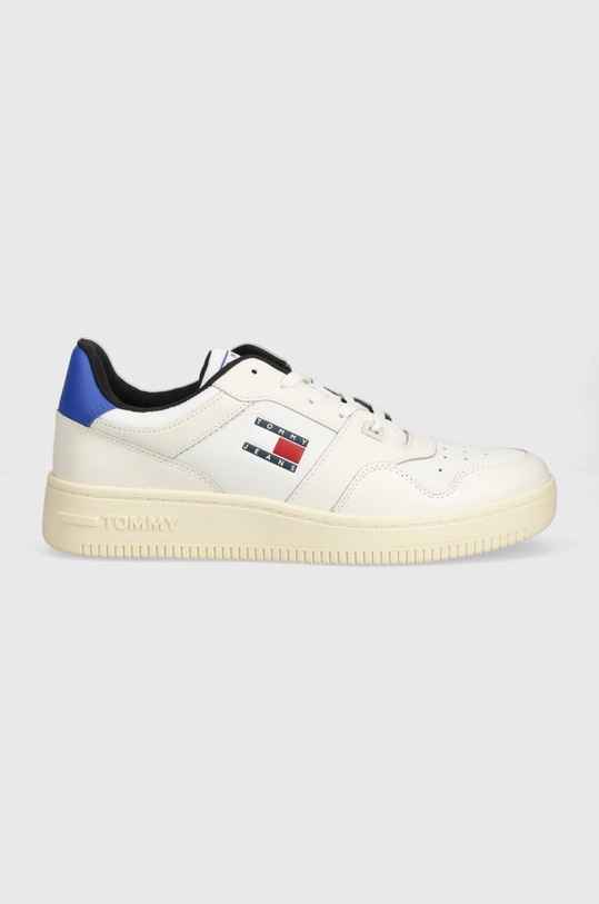 Tommy Jeans sneakersy skórzane TJM BASKET COLOR tekstylny biały EM0EM01255