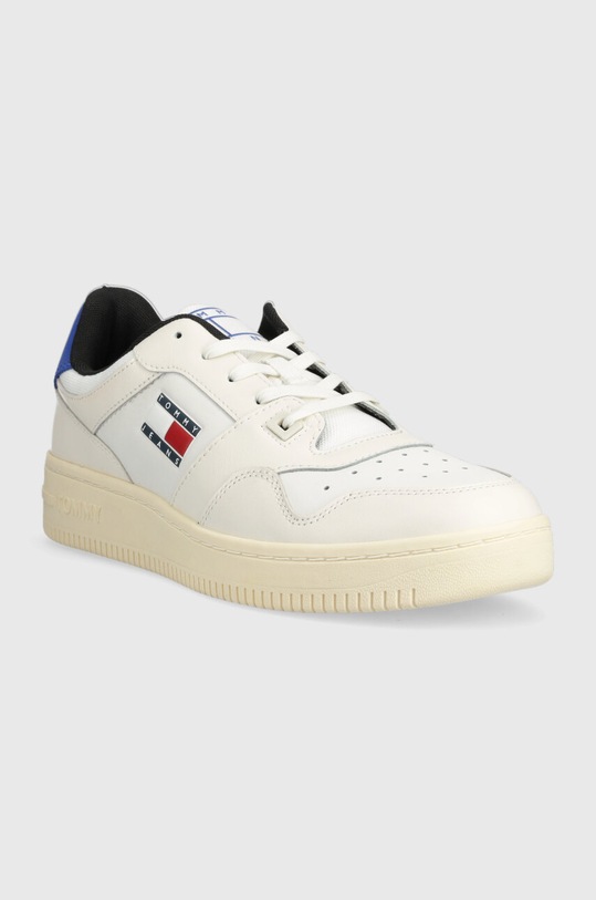 Tommy Jeans sneakersy skórzane TJM BASKET COLOR EM0EM01255 biały AW23