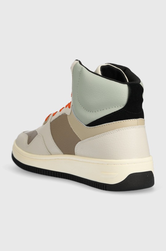 Obuwie Tommy Jeans sneakersy skórzane TJM BASKET MID LEATHER EM0EM01258 beżowy