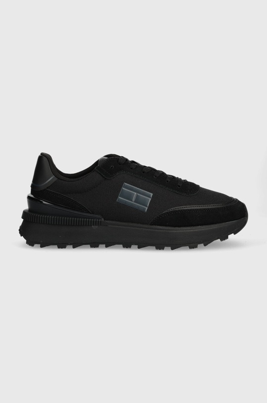 Tommy Jeans sneakersy TJM TECHNICAL RUNNER skóra zamszowa czarny EM0EM01265