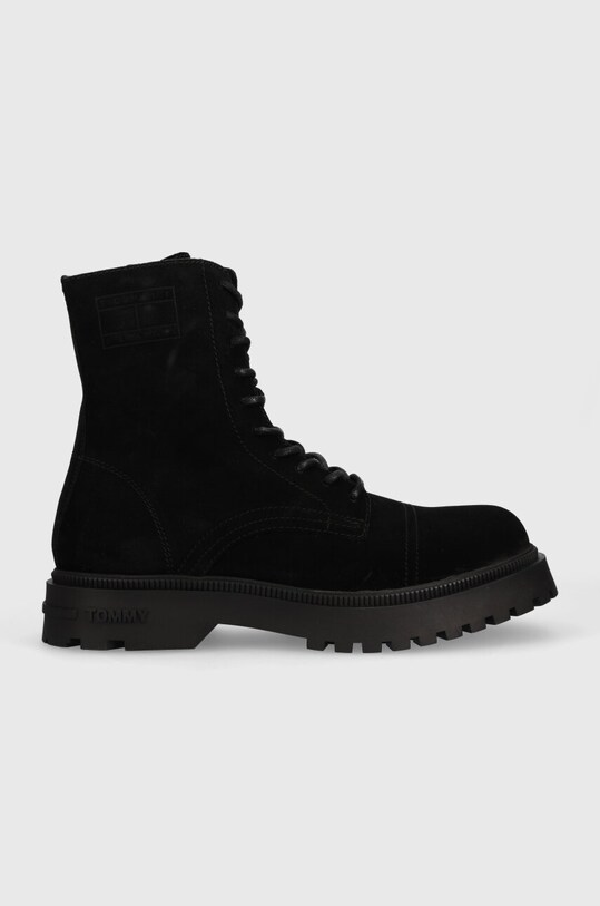 Замшеві черевики Tommy Jeans TJM CASUAL BOOT SUEDE без утеплення чорний EM0EM01336