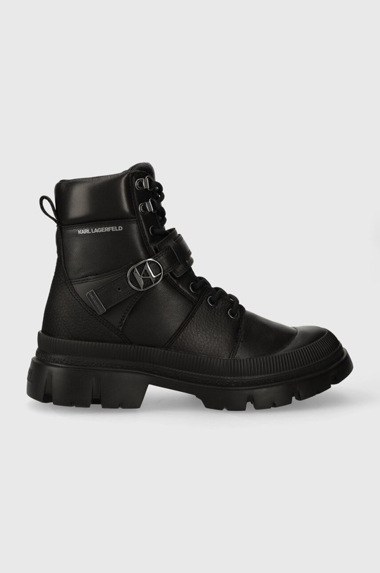 Karl Lagerfeld trapery skórzane TREKKA MENS KC skóra licowa czarny KL25256F.000