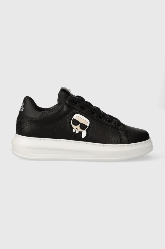 Karl Lagerfeld sneakersy skórzane KAPRI MENS KC Planet friendly czarny KL52562.100