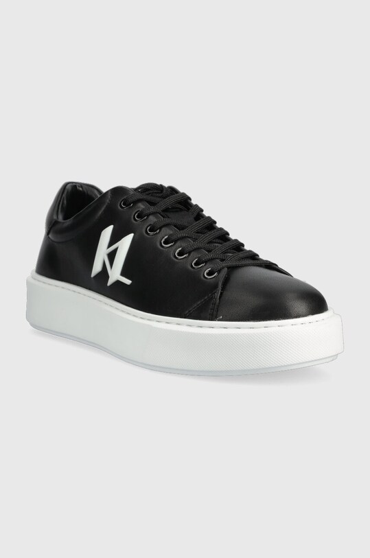 Δερμάτινα αθλητικά παπούτσια Karl Lagerfeld MAXI KUP KL52215.00W μαύρο AW23